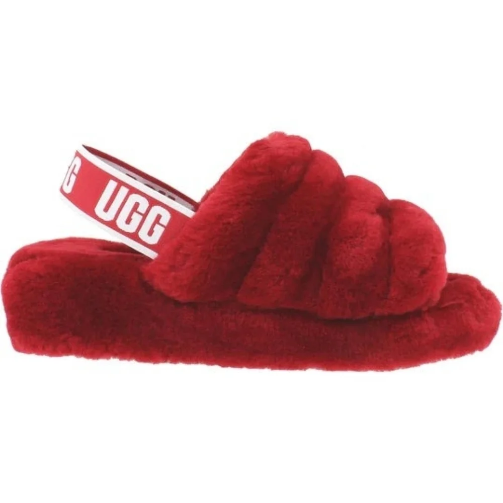 UGG Women’s Fluff Yeah Slide – Samba Red - Size 7 - NWOT
